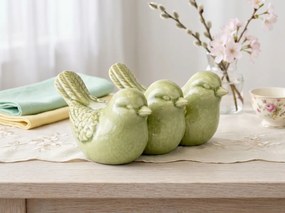 Decoratiune de primavara CRAQUELE PASARI 19,5 cm - mai multe culori Culoare: Verde