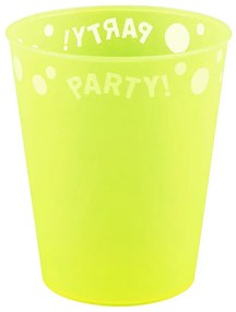 Party Yellow Fluorescent Pahar micro premium din plastic galben 250 ml