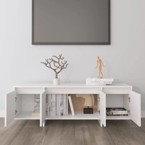 Comoda TV, alb, 120x30x40,5 cm, PAL 1, Alb