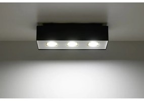 Plafonieră Sollux Hydra, negru