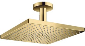 Palarie de dus, Hansgrohe, Raindance E 300, cu brat de tavan, auriu lucios