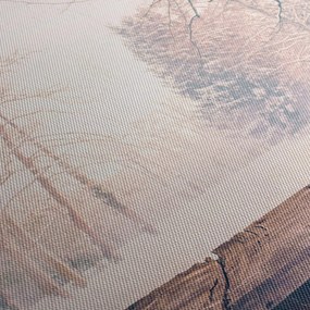 Tablou - Priveliște pădure (cu ceas) (90x30 cm)