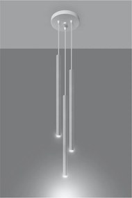 Lustră albă din metal ø 20 cm Fideus – Sollux