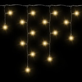 Lumină de ploaie de Crăciun 7,8 m, 400 LED, alb cald