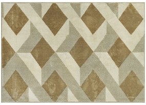 HOMCOM Covor Modern Hipoalergenic și Lavabil cu Efect 3D 230x160cm Galben | Aosom Romania