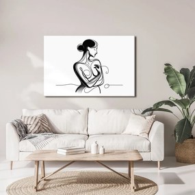 Tablou corp feminin în linii artistice