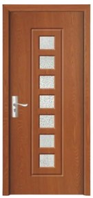 Usa Interior din MDF Novo Doors ND236, Cadru din Lemn Masiv, Geam Sablat, KIT COMPLET, Toc , Manere si balamale incluse (Culoare: Stejar Auriu, Toc: