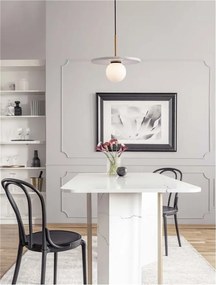 Pendul decorativ stil minimalist IDOR alb/opal