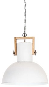 Lampa suspendata industriala, 25 W, alb, 42 cm, mango E27, rotund 1, Alb, 42 cm, Alb