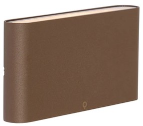 Lampa de perete exterioară modernă maro ruginiu 17,5 cm cu LED inclus IP65 - Batt