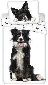 Lenjerie de pat pentru copii din bumbac pentru pat de o persoană 140x200 cm Border Collie – Jerry Fabrics