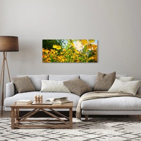 Tablou - Flori galbene (120x50 cm)
