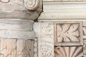 Consola sculptata, natur, din lemn de mango, Emperia