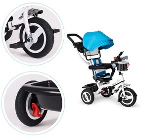 Tricycle tricycle tricycle swivel awning with durable tyres blue