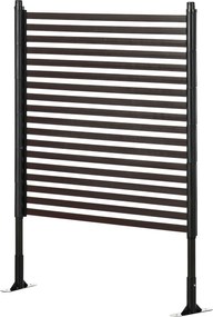 Outsunny Panou gard de grădină paravan metalic exterior cu picioare sau țăruși de înfigere, modular, 93L x 22l x 124H cm | Aosom Romania