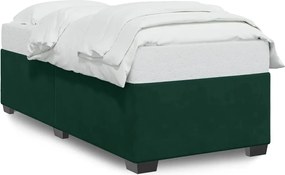 vidaXL Cadru de pat fără saltea, verde închis, 90x190 cm, catifea