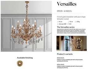 Candelabru 12 brate LUX cu cristale Scholer, Versailles