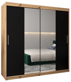 Dulap de haine 200 cm Toki 1 (stejar artisan + negru mat). 1064938