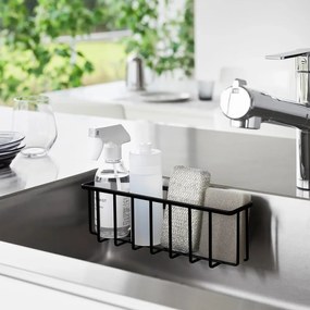 Suport pentru accesorii de spălat negru autoadeziv din metal Film Hook – YAMAZAKI