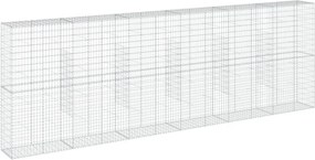 vidaXL Coș gabion cu capac, 600x50x200 cm, fier galvanizat