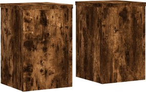 vidaXL Suporturi de plante 2 buc. stejar fumuriu 25x25x35 cm lemn