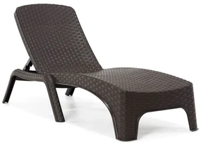 Sezlong terasa Monaco, 197x71x37 cm, maro, aspect ratan