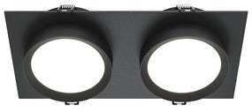 Spot incastrabil design tehnic Hoop 2 negru