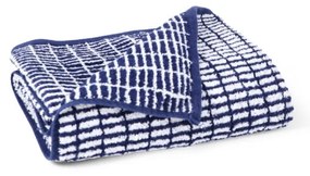 Prosop alb/albastru din amestec de bambus din frotir 70x140 cm Nuance – JUNA