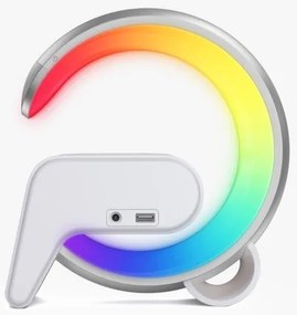 Lampă LED RGB dimabilă cu ceas deșteptător și încărcare Qi Immax 08987L 30W/230V argintiu