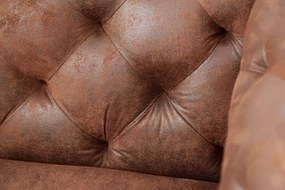 Canapea design Chesterfield, Microfibra, Maro Antic, MODERN BAROCK