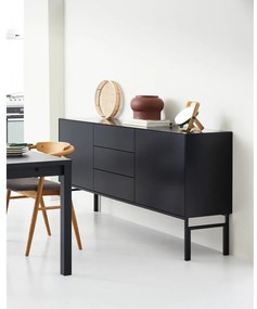 Comodă joasă neagră cu sertare 180x89 cm Edge by Hammel - Hammel Furniture