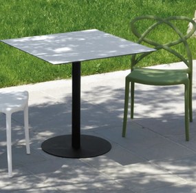 PICIOR MASA METALIC ROTUND- HORECA- - ALB - H 105 CM