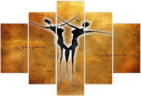 Tablou perechii dansând pictate (150x105 cm)