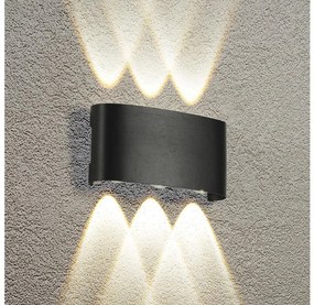 Brilagi - Aplică LED de exterior FLAREBOX, 6W, 230V, neagră, IP65