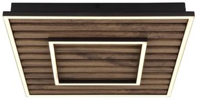 Plafoniera LED riflaj MDF cu efect de lemn WOODY 45x45cm