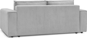 Canapea gri deschis extensibilă cu tapițerie din catifea reiată 245 cm Nihad – Bobochic Paris
