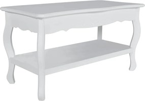 vidaXL Măsuță de cafea cu 2 niveluri, MDF, alb