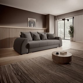 Canapea extensibilă dumonde cu ladă de depozitare si sezut confortabil din spuma high-density, Verona Kaki 260x100 cm