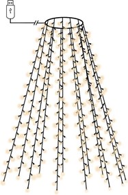 vidaXL Instalație brad de Crăciun cu 150 LED-uri alb rece 150 cm