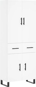 vidaXL Dulap înalt, alb, 69,5x34x180 cm, lemn compozit