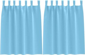 vidaXL Perdele Opaque cu Inel 2 pcs Albastru deschis 140 x 140 cm