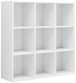 801131 vidaXL Bibliotecă, alb extralucios, 98x29x97,5 cm, lemn prelucrat