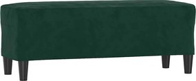 vidaXL Bancă, verde închis, 100x35x41 cm, catifea