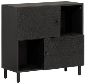 vidaXL Dulap lateral, negru, 80x33x75 cm, lemn masiv de mango