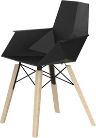 Set de 4 scaune cu brate de interior design modern premium FAZ CHAIR lemn 54294