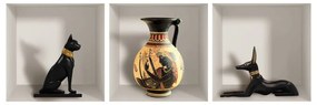 Set 3 autocolante 3D pentru perete Ambiance Egyptian