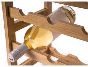 Raft pentru vin G21 din bambus, 16 sticle