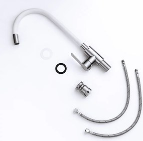 Baterie bucătărie cu pipă flexibilă - 270 oțel inoxidabil Cromat P14A