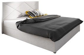 Pat matrimonial Boxspring 140 cm Fade 4 (bej) ( cu saltea și sp. depozitare). 1046516