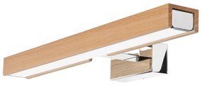 Aplică LED pentru oglindă de baie Brilagi WOODY MIRROR LED/8W/230V IP44 stejar/crom